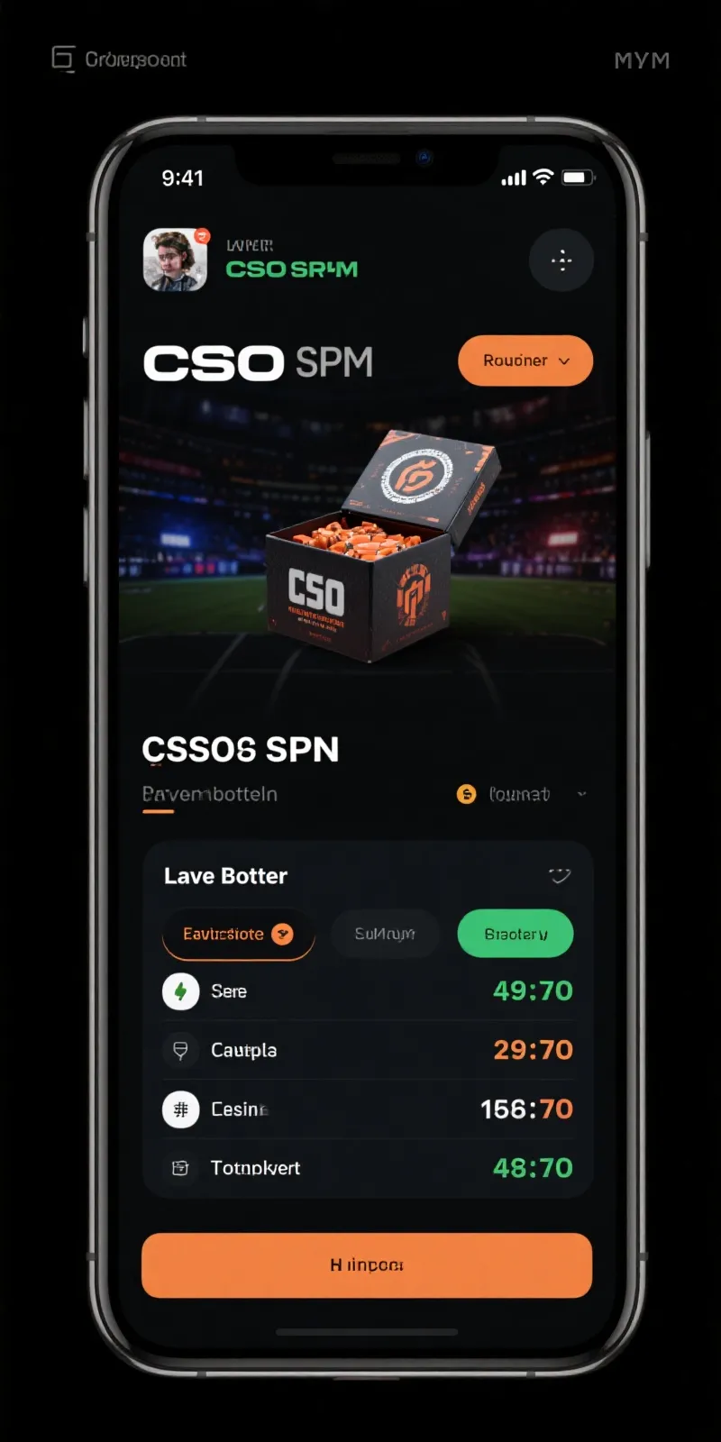 CSGO App Interface